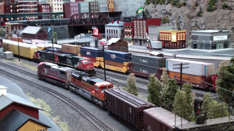 Part III Shows the best train action yet with scale weathered models operating on this finished and highly detailed layout
